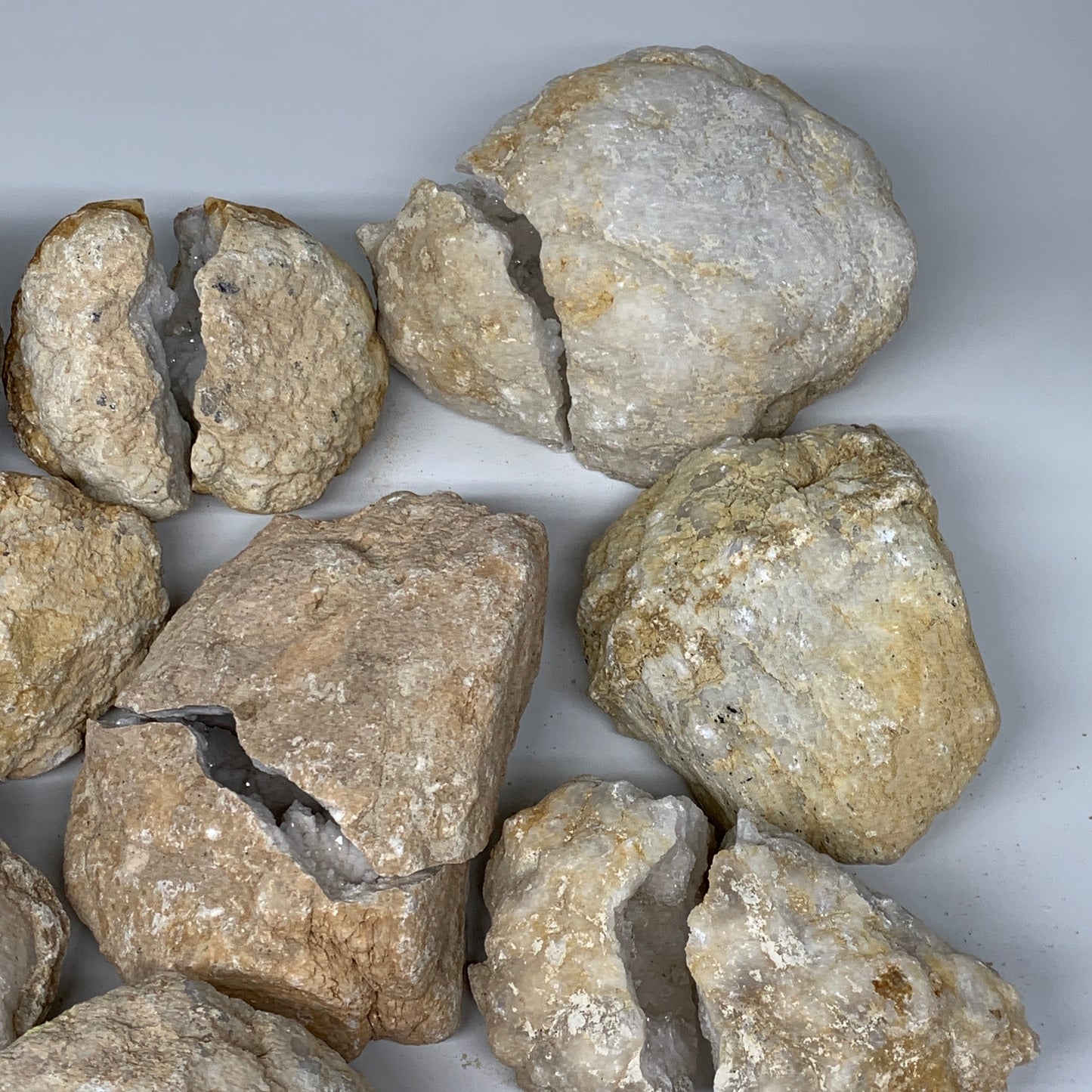 23.69 Lbs,4.3"-7.3", 10 Pairs, Natural Quartz Geodes @Morocco, Wholesale,B10637