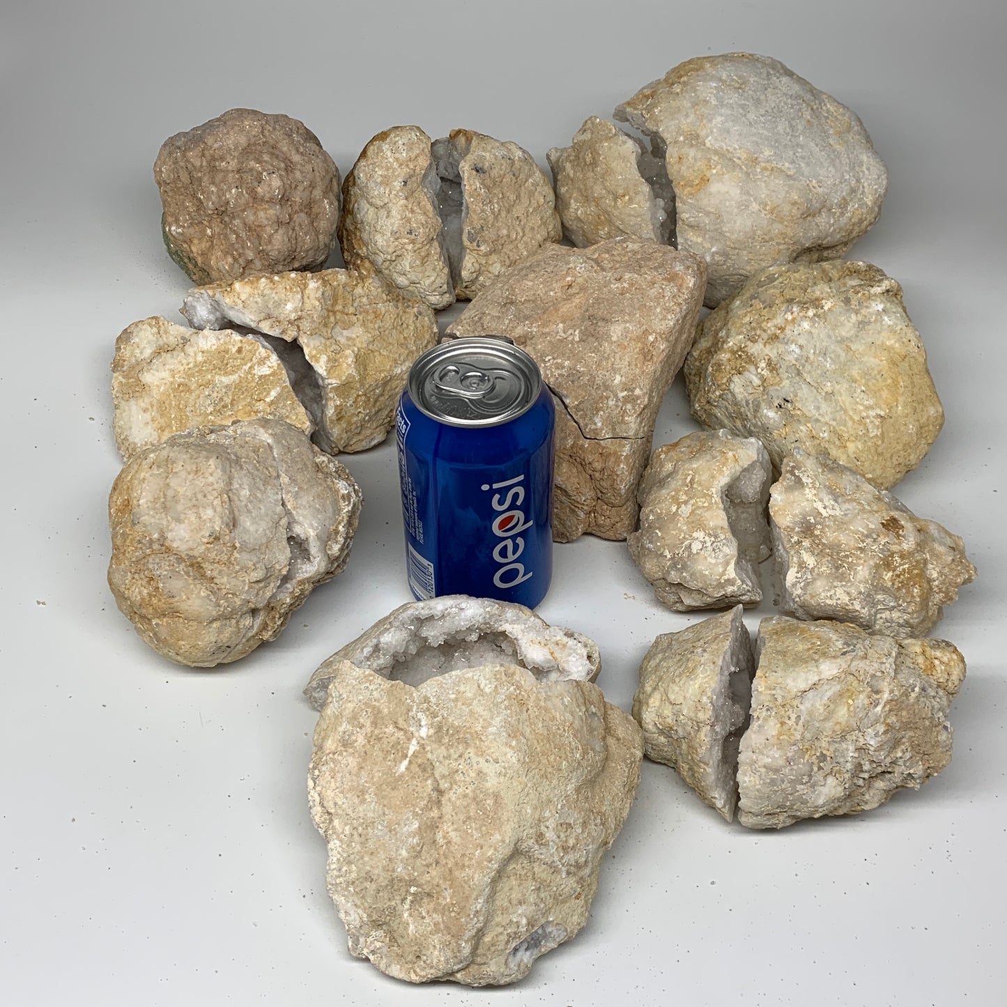 23.69 Lbs,4.3"-7.3", 10 Pairs, Natural Quartz Geodes @Morocco, Wholesale,B10637