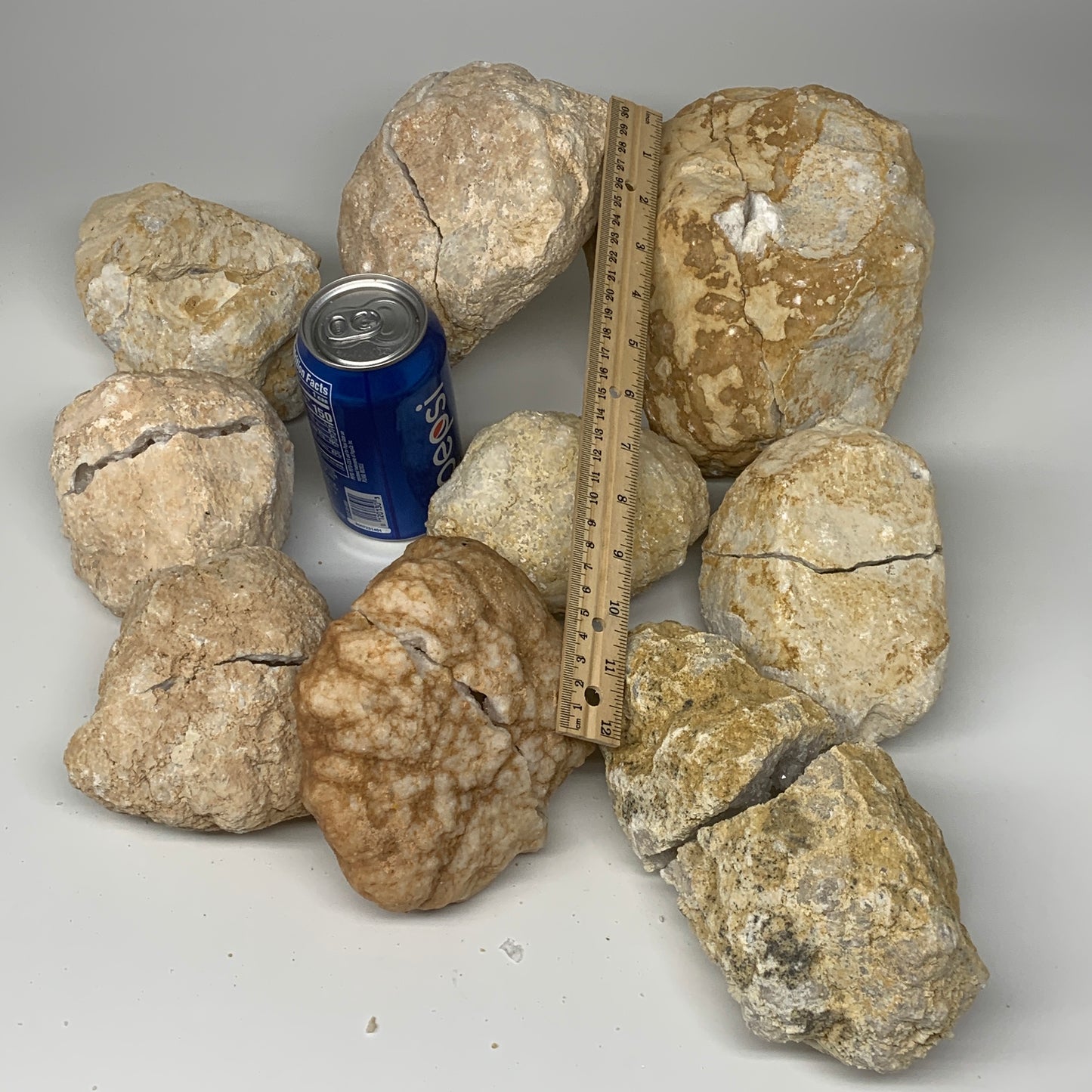 31.46 Lbs,4.3"-8", 9 Pairs, Natural Quartz Geodes @Morocco, Wholesale,B10638