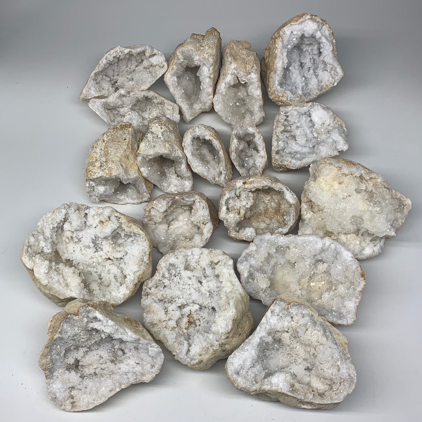 23.9 Lbs,4.9"-7", 9 Pairs, Natural Quartz Geodes @Morocco, Wholesale,B10643