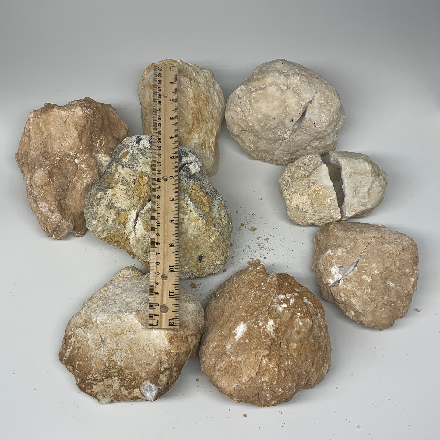 21.3 Lbs,4.3"-7", 8 Pairs, Natural Quartz Geodes @Morocco, Wholesale,B10644