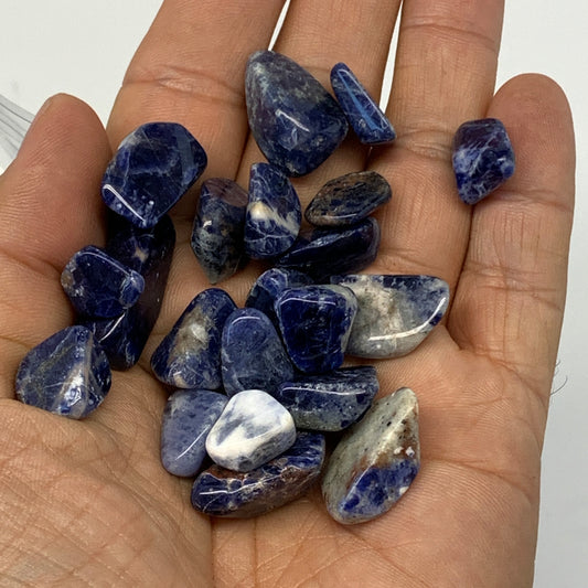2.2 lbs, Small Sodalite Gravel, Chips, Tumbled Crystal Stones,
