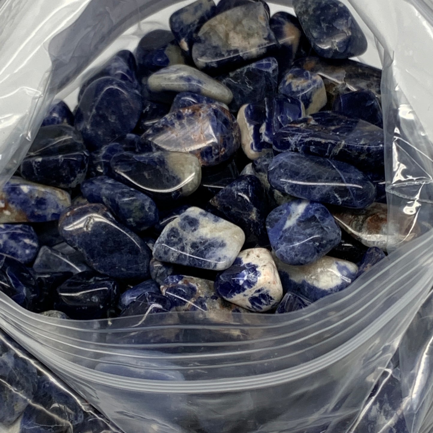2.2 lbs, Small Sodalite Gravel, Chips, Tumbled Crystal Stones,