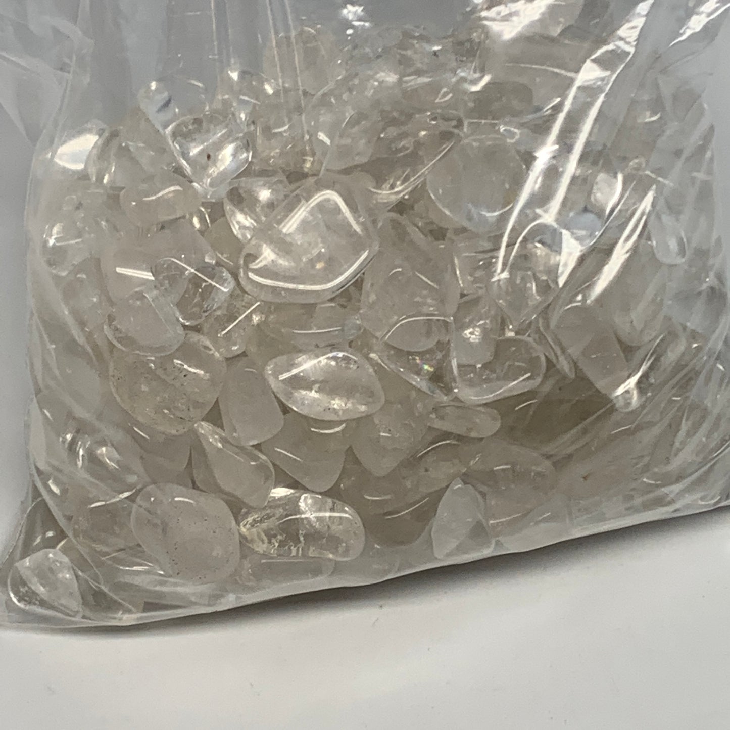 2.2 lbs, Natural Clear Quartz Gravel, Chips, Tumbled Crystal Stones,