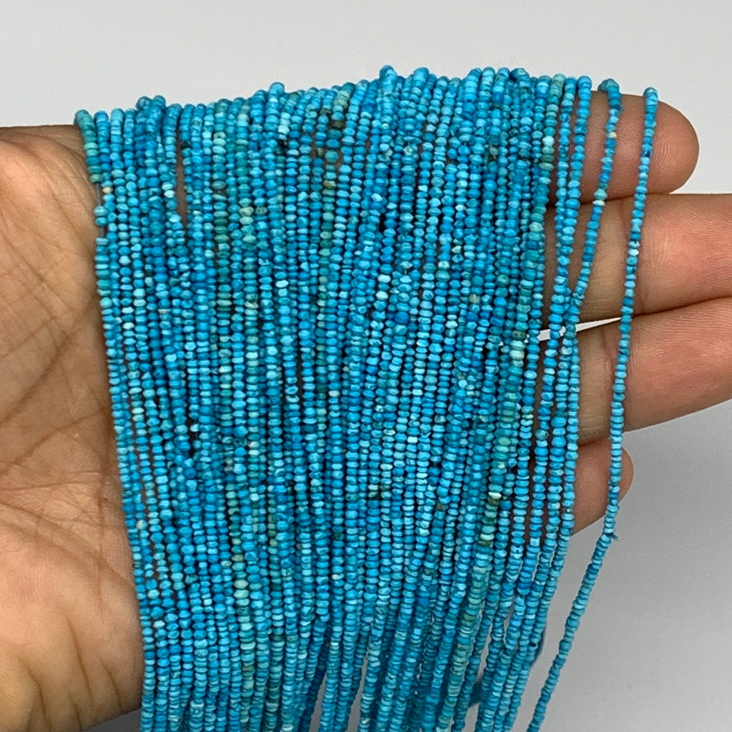 50 strand, 1mm, Tiny Size Synthetic Turquoise Beads St disc @Afghansitan, B13135