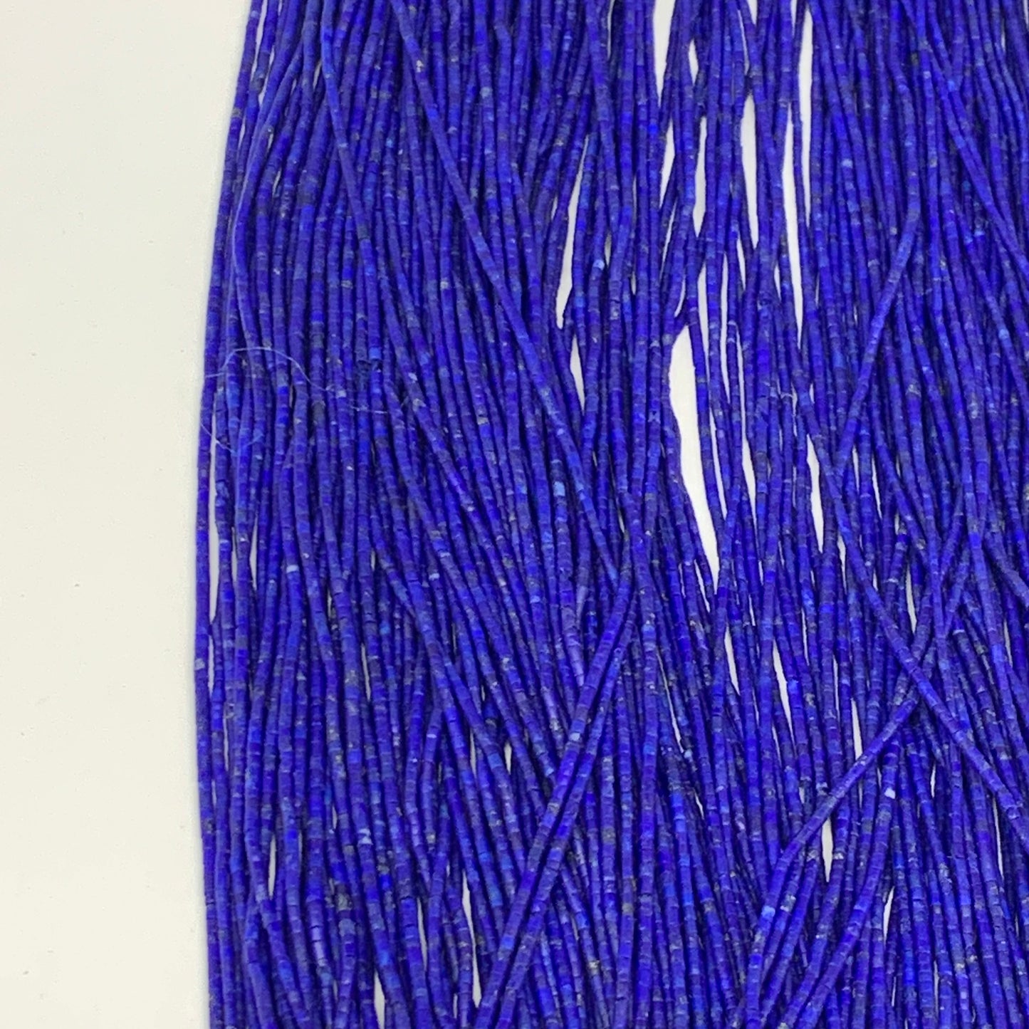 50 strand, 1mm, Tiny Tiny Size Natural Lapis Lazuli Beads Tube @Afghansitan,B131